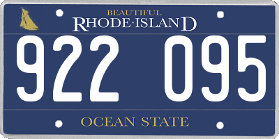 RI license plate 922095