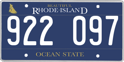 RI license plate 922097