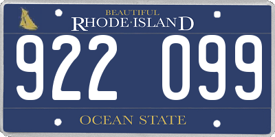 RI license plate 922099