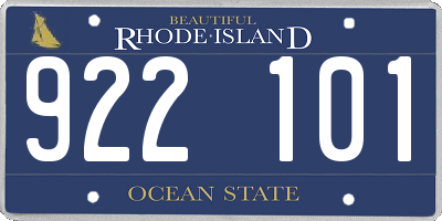 RI license plate 922101