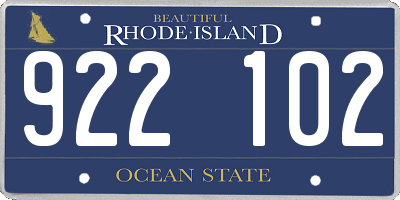 RI license plate 922102