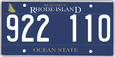 RI license plate 922110