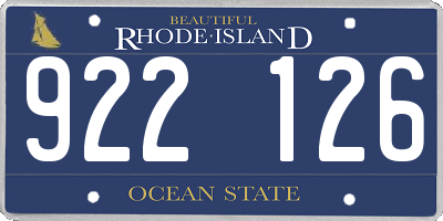 RI license plate 922126