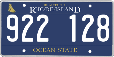 RI license plate 922128