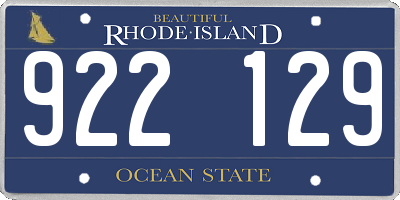 RI license plate 922129