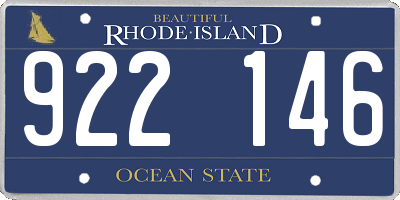 RI license plate 922146