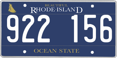 RI license plate 922156