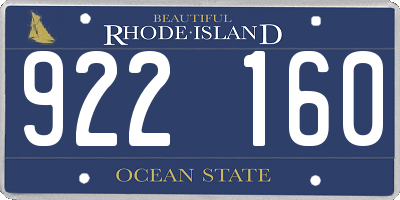 RI license plate 922160
