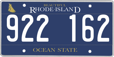 RI license plate 922162