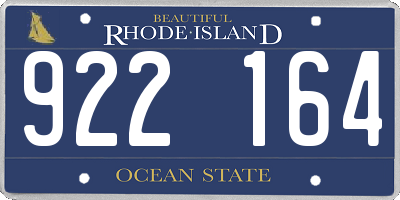 RI license plate 922164