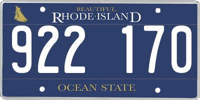 RI license plate 922170