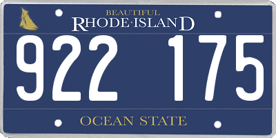 RI license plate 922175