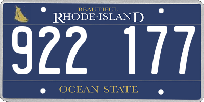 RI license plate 922177