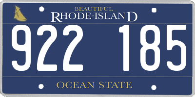 RI license plate 922185