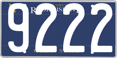 RI license plate 9222