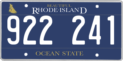 RI license plate 922241