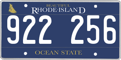 RI license plate 922256