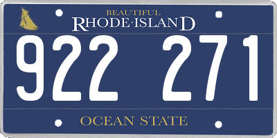 RI license plate 922271