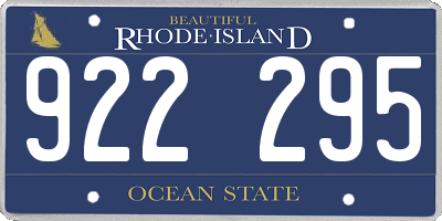 RI license plate 922295