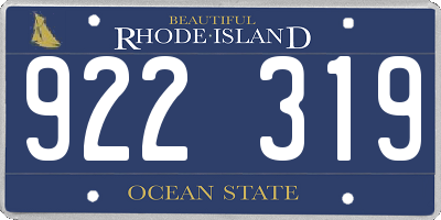 RI license plate 922319