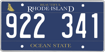 RI license plate 922341