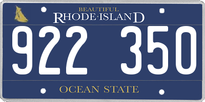 RI license plate 922350