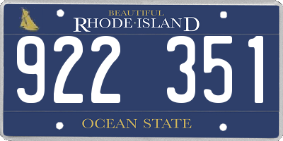 RI license plate 922351