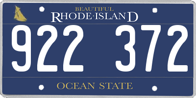 RI license plate 922372