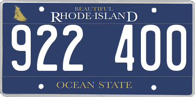 RI license plate 922400