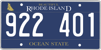 RI license plate 922401