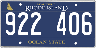 RI license plate 922406