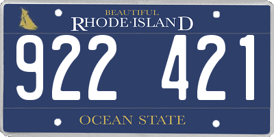 RI license plate 922421