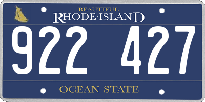 RI license plate 922427
