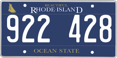 RI license plate 922428