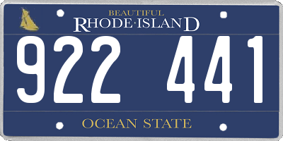 RI license plate 922441