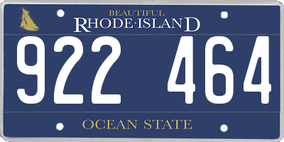 RI license plate 922464