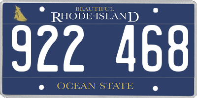RI license plate 922468