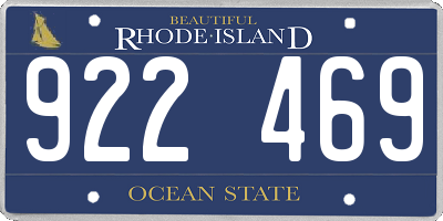 RI license plate 922469