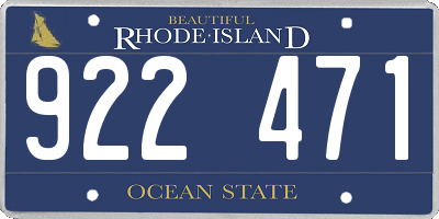 RI license plate 922471