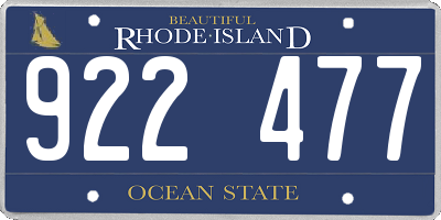 RI license plate 922477