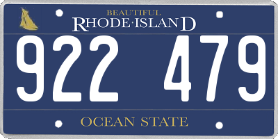 RI license plate 922479