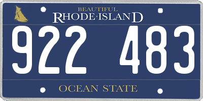 RI license plate 922483