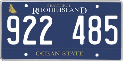 RI license plate 922485