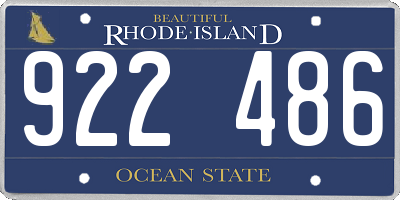 RI license plate 922486