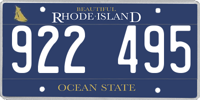 RI license plate 922495