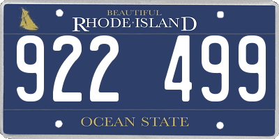 RI license plate 922499
