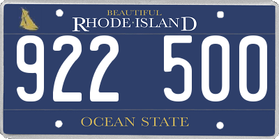 RI license plate 922500
