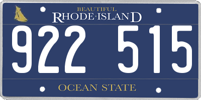 RI license plate 922515