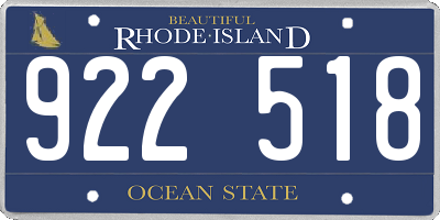 RI license plate 922518