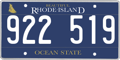 RI license plate 922519